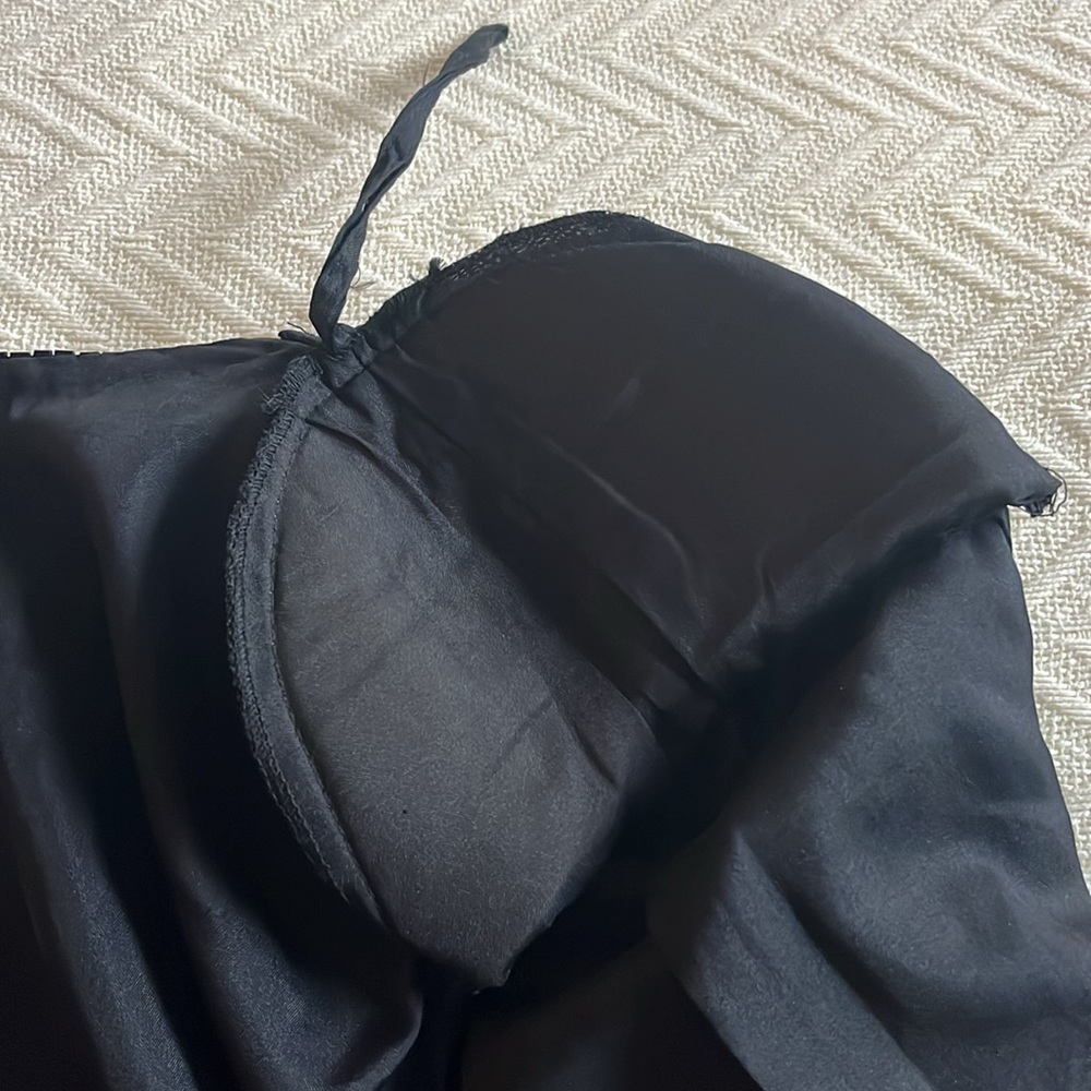 Vintage Beaded Jacket Sequins Black Red  Valentine Medium NWT - Picture 10 of 11